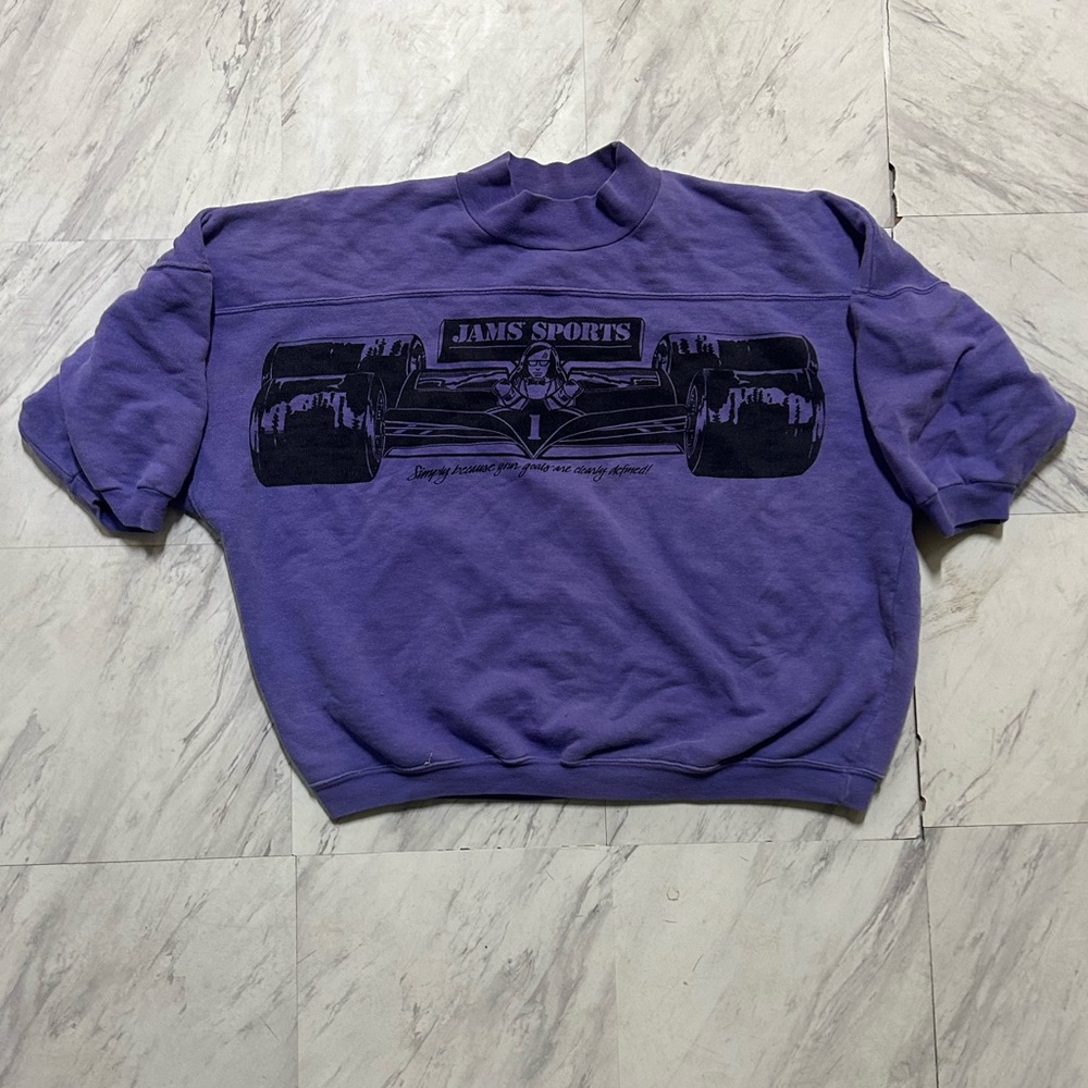 Vintage 90s Jams Sports Purple Racing formula One Graphic Sweatshirt